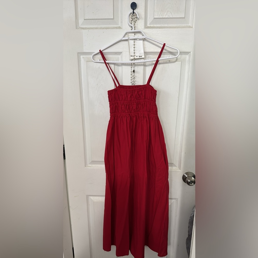 Red Sleeveless Kids Dress